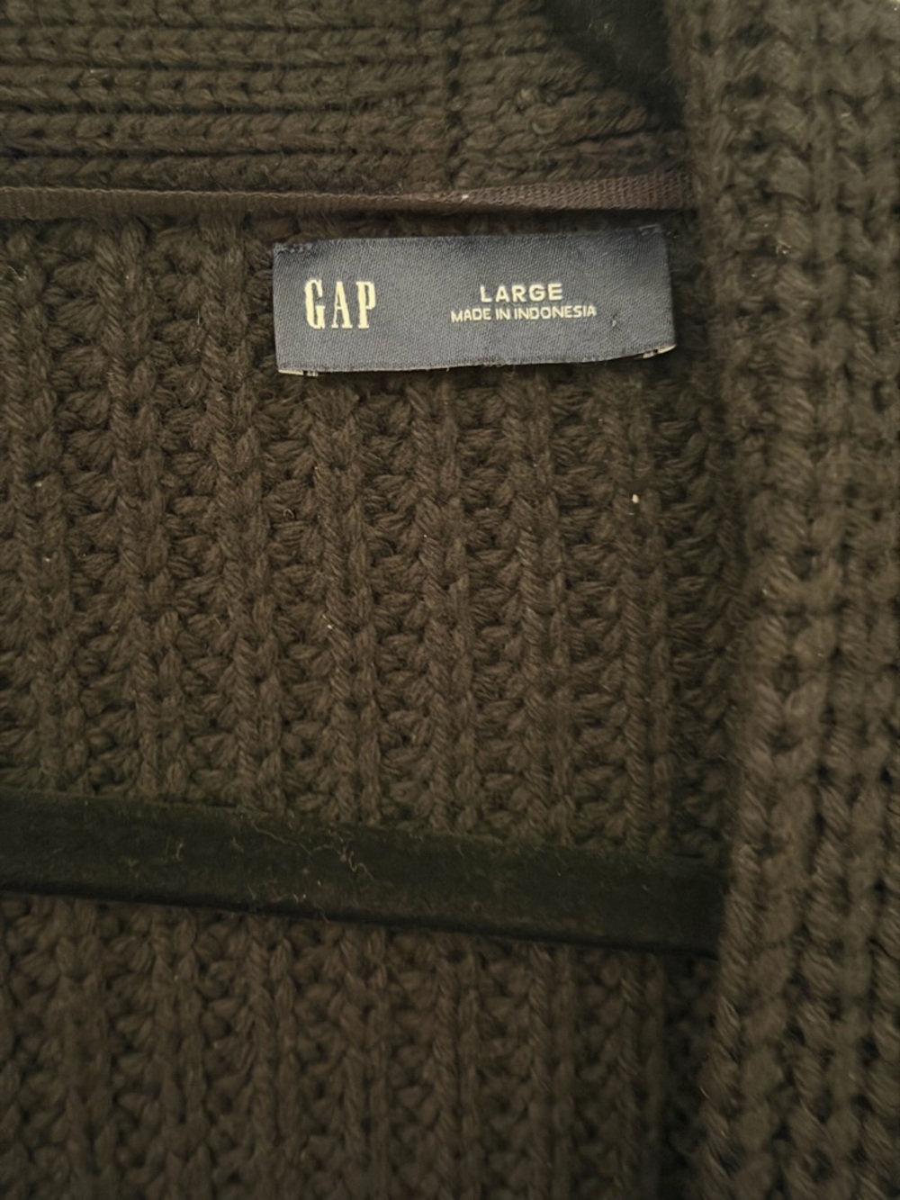 GAP Black Chunky Knit Sweater Cardigan